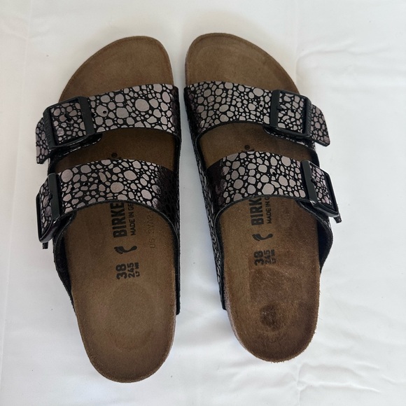 NEW Birkenstock Arizona Metallic Stone Sandals | Size 38 (7/7.5) - Picture 4 of 8